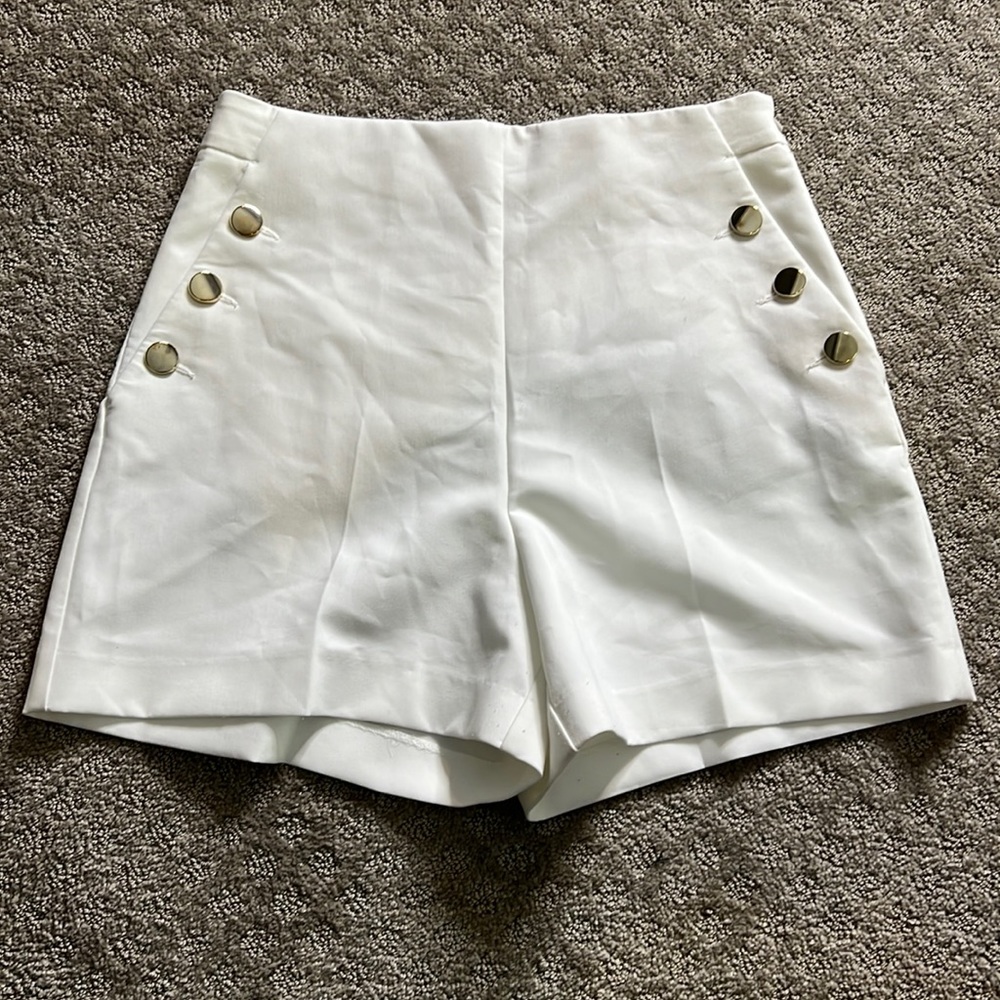 White Zaire Trouser Shorts